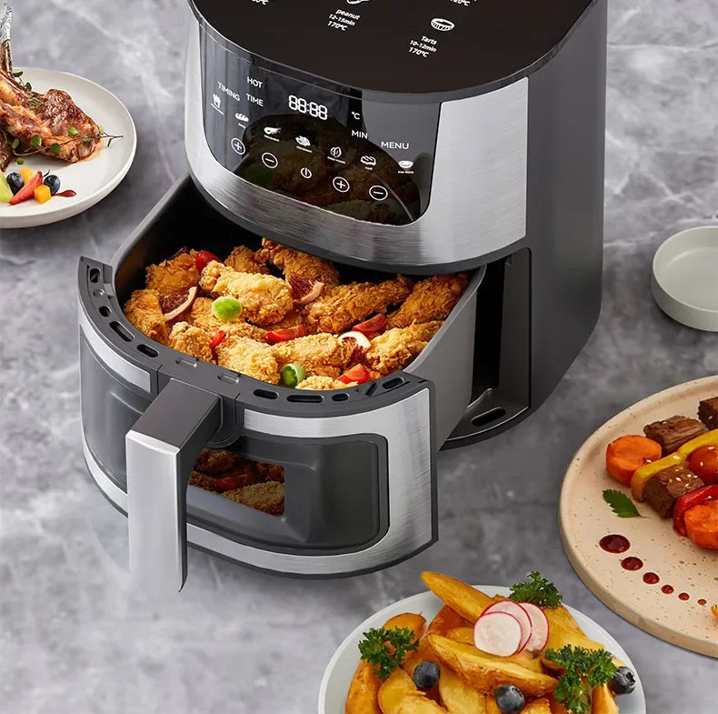 7L Electric Air Fryer Smart Multi-function Hot Convection Oven Deep Fryer Without Oil LED Touch Control - LKBA