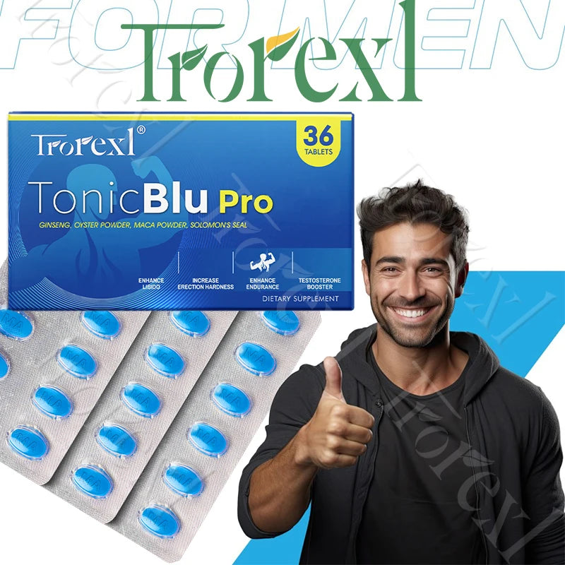 36-360pcs Blue Pills Male Supplement with Natural Oyster & Ginseng, Stamina & Endurance, Boosting Performance - LKBA