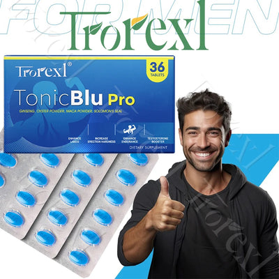 36-360pcs Blue Pills Male Supplement with Natural Oyster & Ginseng, Stamina & Endurance, Boosting Performance - LKBA