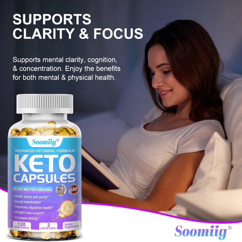 Keto Capsules - Fat Burning, Detoxification, Weight Loss, Metabolism Boost, Weight Management, Immune System Boost - LKBA