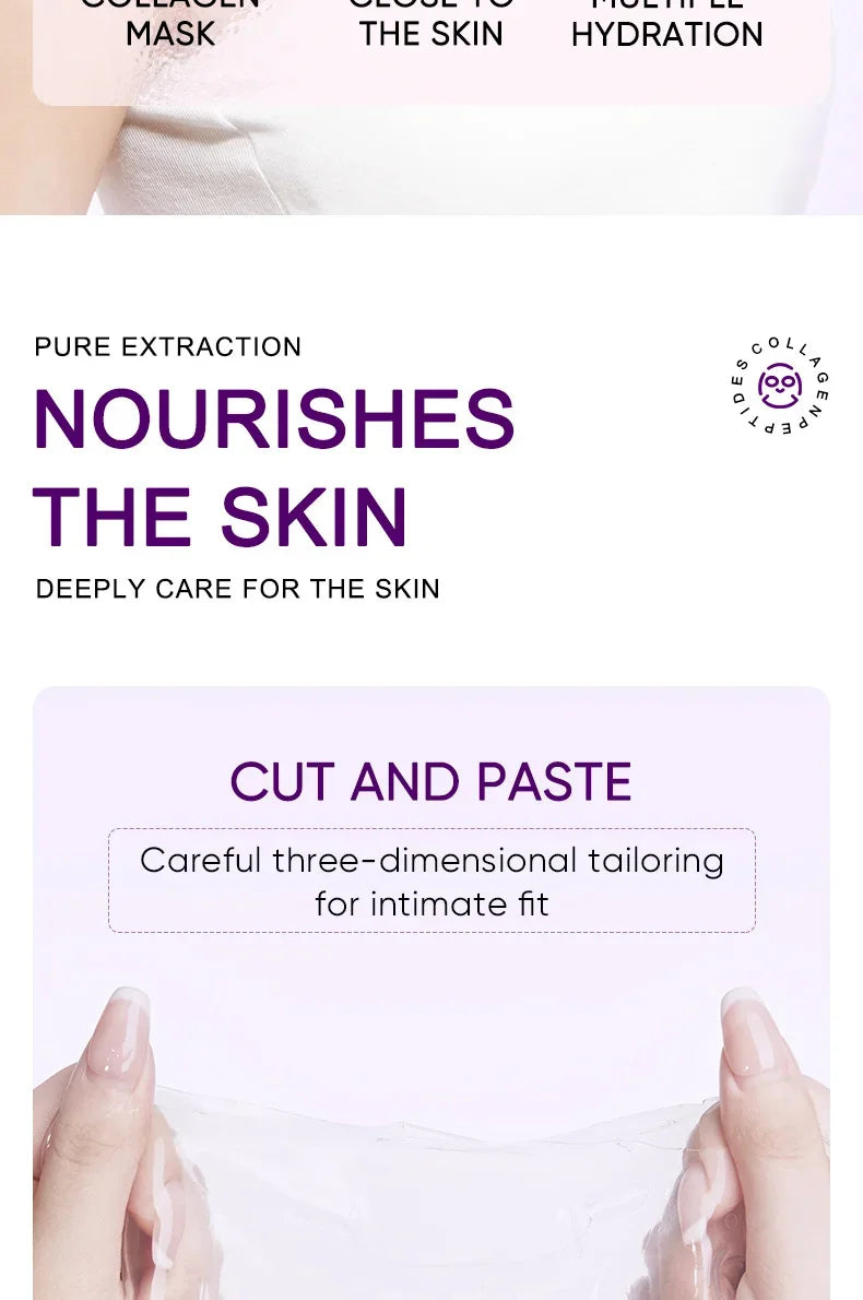 Collagen Anti-Wrinkle Facial Mask Anti-Aging Fade Fine Lines Firm Skin Moisturizing Brightening Smooth Skin Care Korean Cosmetics - LKBA