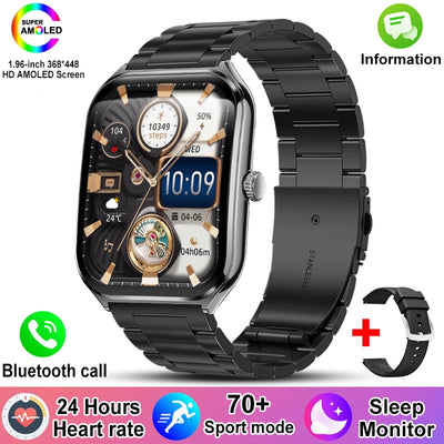 New For Xiaomi Ultra Thin Smart Watch Men 1.96" AMOLED 70+Sports Mode Health Monitor Bluetooth call Waterproof Smart Watch Woman - LKBA