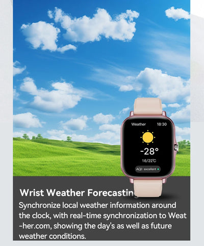 LAXASFIT 2025 Smart Watch Android IOS Bluetooth Talk Heart Rate Monitor Sleep Record Sports Smart Watch Ladies Men Gift - LKBA