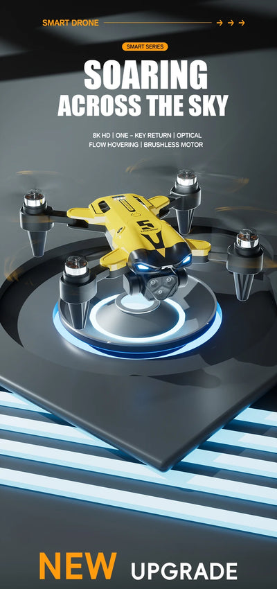 M5 Drone Professional 8K Wide-Angle HD Triple Camera Wi-Fi FPV Height Hold RC Drone Aircraft Quadrotor Adult - LKBA