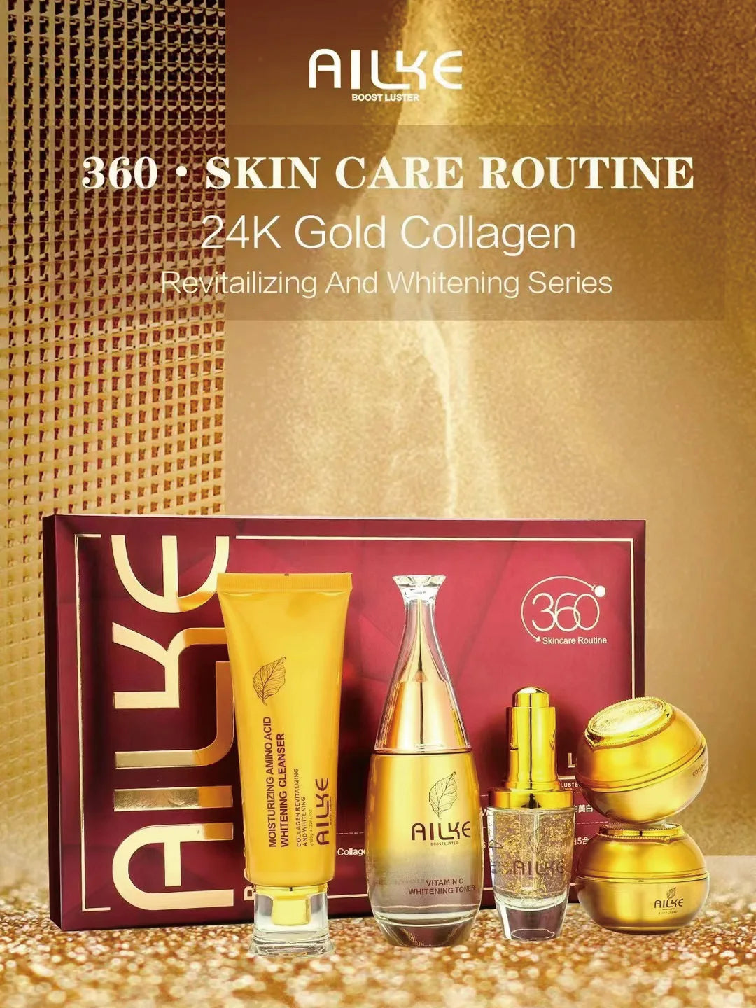 AILKE Whitening Dark Spots Remove Facial Skin Care Cream With Collagen, Reduce Freckles, Wrinkles, Women Premium Face Product - LKBA