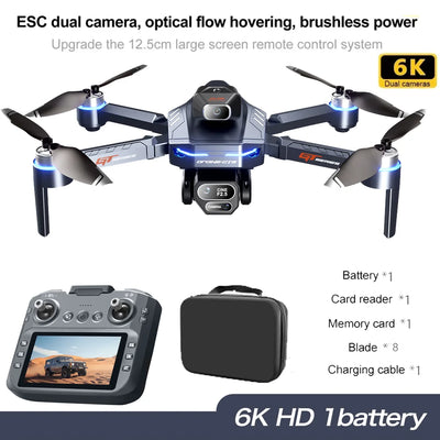Professional Drone GT8 8K Wide-Angle HD 1080P Camera Wi-Fi FPV Height Hold Foldable RC Drone Quadrotor Helicopter