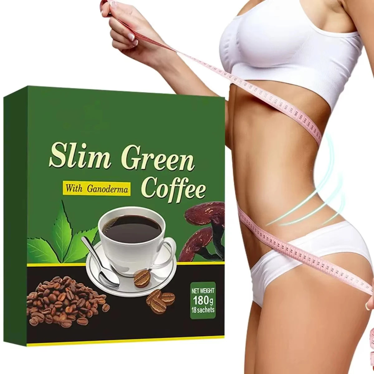 2 Boxs 18 Pcs/Box Natural Herbal Premium Slim Green Coffee Bean. Super Safe Weight Loss Fast Sliming Products - LKBA