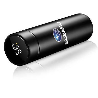 1Pcs Car Smart Thermos Bottle With Temperature Display Coffee Cup For Subaru WRX STI Forester Tribeca Levorg Impreza XV Outback - LKBA