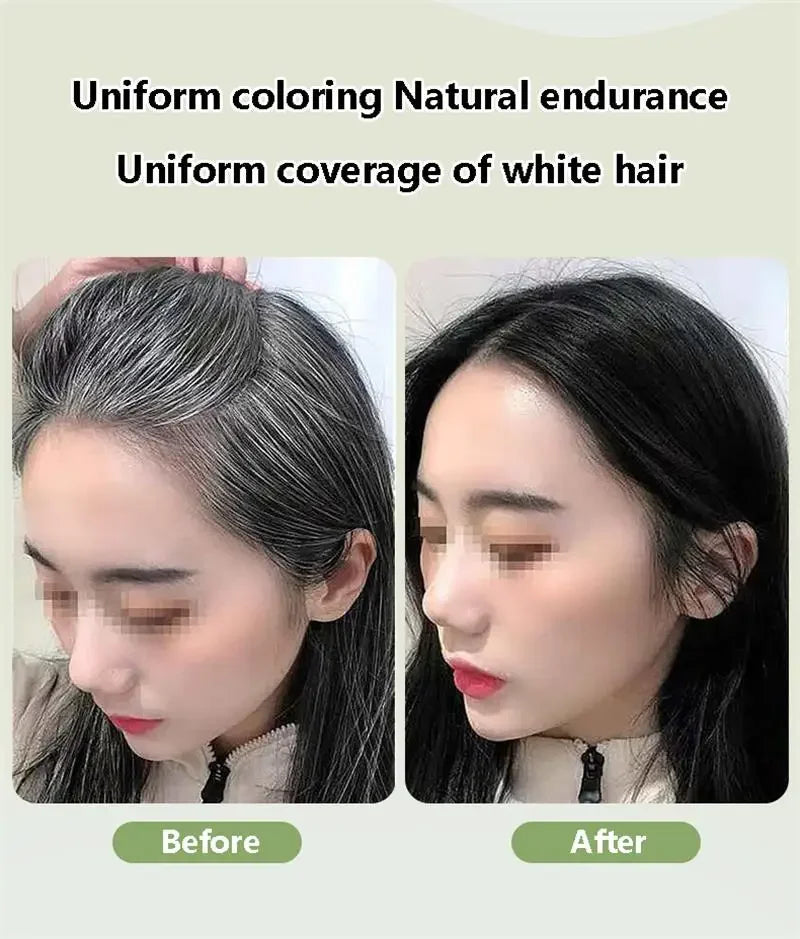 Pure Natural Herbal Hair Dye Shampoo 5 Minutes Change Hairs Color Non-irritating Repair Gray White Fashion Hair Care Women Men - LKBA