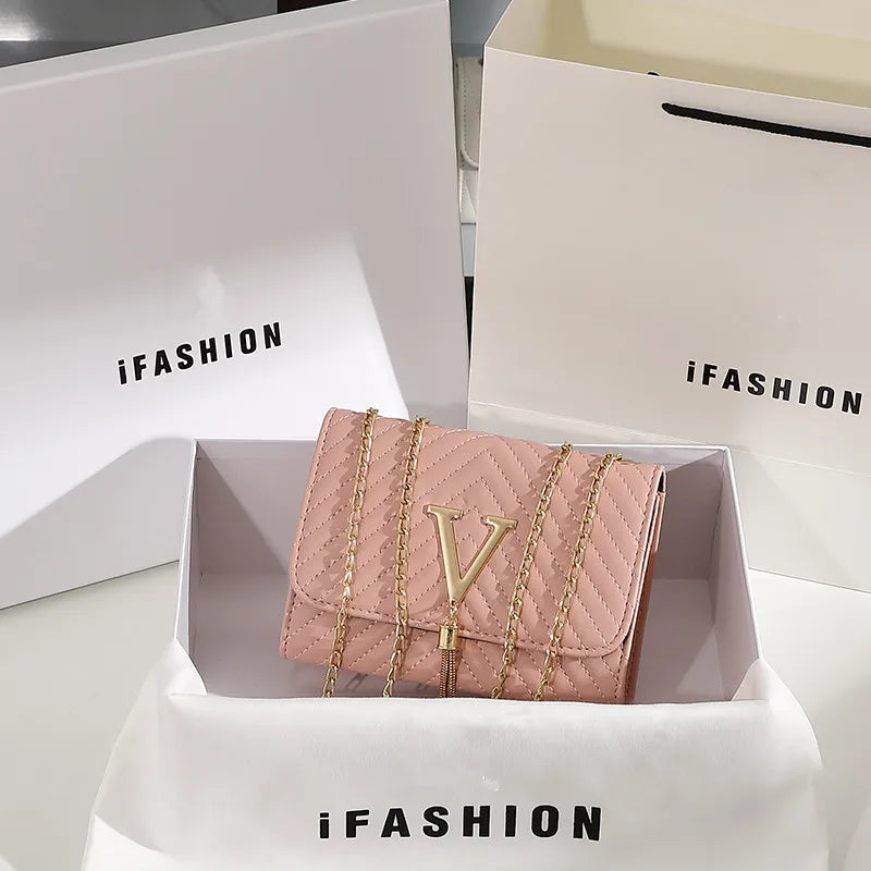 Embroidery Women Crossbody Bag Thread Luxury Handbag Shoulder Bags Brand Sequined Tassel Clutch Small Bag and Purse Party - LKBA