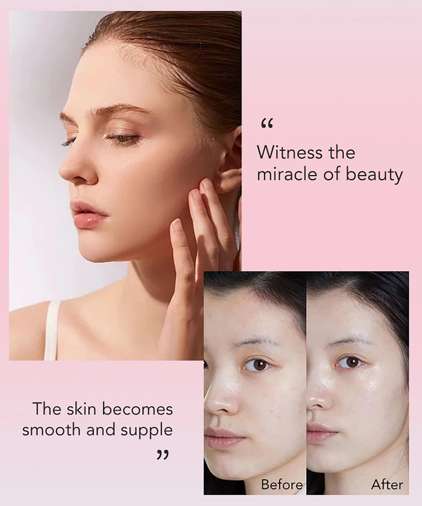 AILKE Whitening Anti-wrinkle Freckle Face Cream With Collagen Hyaluronic Acid Rose Skin Care Women Korean Facial Moisturizer Set - LKBA