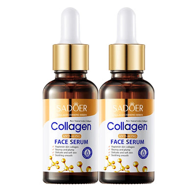 1/2/3pcs SADOER Collagen Face Serum skincare Facial Essence Liquid Anti-aging Moisturizing Nourishing Facial Serum Skin Care - LKBA