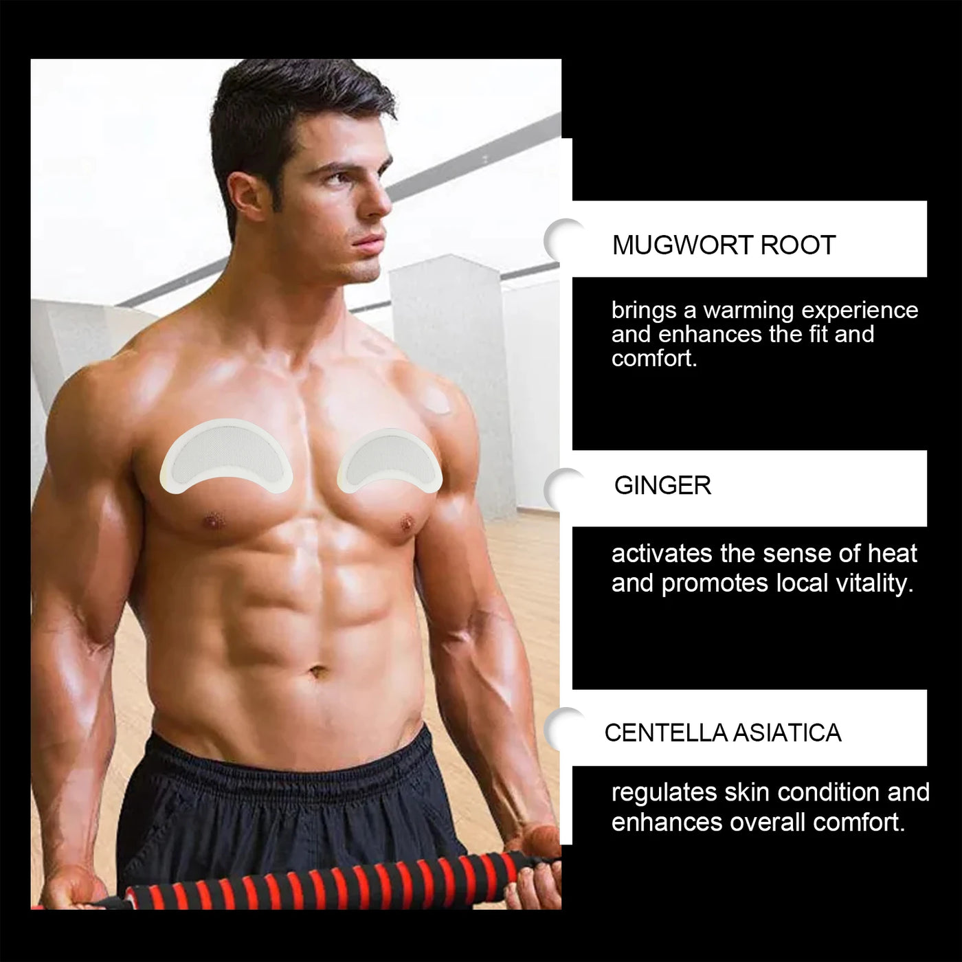 Man Gynecomastia Removal Patch Breast Reduction Tighten Anti Cellulite Strengthen Belly Muscle Body Fitness - LKBA