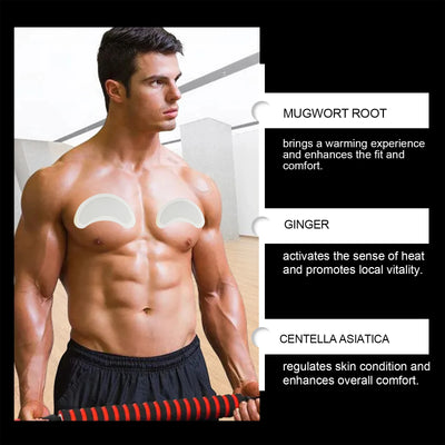 Man Gynecomastia Removal Patch Breast Reduction Tighten Anti Cellulite Strengthen Belly Muscle Body Fitness - LKBA