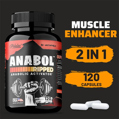 Anabol Ripped Anabolic Muscle Builder - Urn Belly Fat, Tighten Abs, Boost Muscle Growth, Metabolism - LKBA