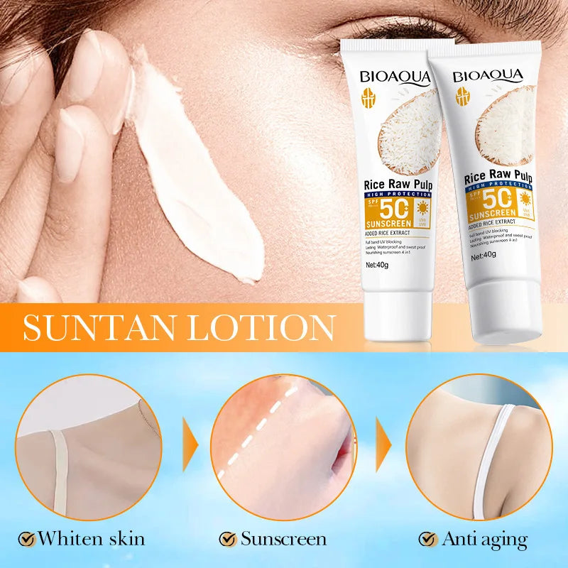 Facial Sunscreen Cream SPF 50+ Body Protector Solar Lotion Long-Lasting UV Protection Sun Sunburn - LKBA