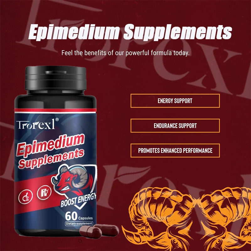 Herb Epimedium Capsules, Male Enhancing Supplement,Test Booster for Men Performance - Drive, Strength, Stamina Growth - LKBA