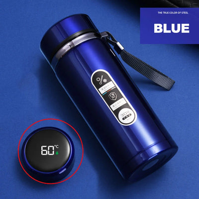 500ML-1Liter Stainless Steel Thermos Bottle with LED Temperature Display Sus304 Tea Water Bottle Vacuum Flask Portable Cups - LKBA