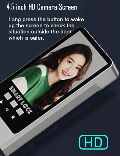 Tuya APP Smart Life APP Control Voice Intercom Smart Lock 3D Face Recognition Fingerprint Password Smart Door Lock with Camera - LKBA