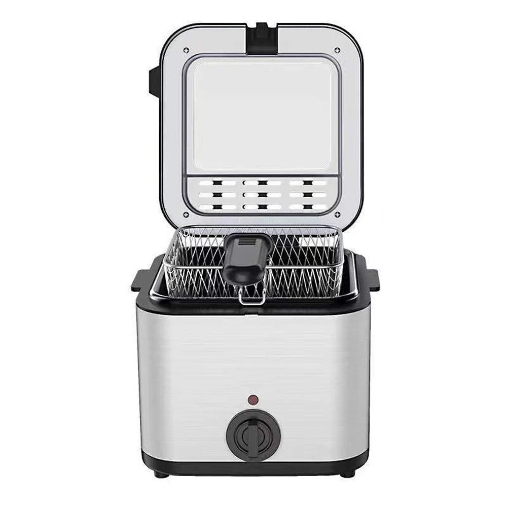 2.5L Electric Fryer Household Mini Electric Fryer 1000W Multiple Function Stainless Steel Fryer Kebab French Fries Machine - LKBA