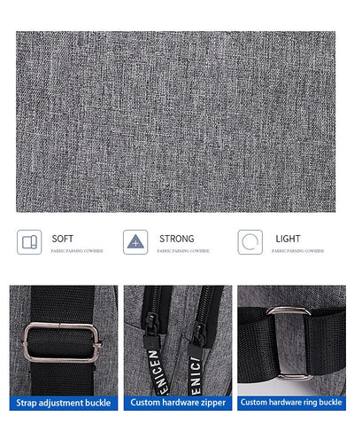 Travel Men's Handbags Multifunctional USB Chest Bag Designer Messenger Crossbody Bags Water-Proof Shoulder Bag Sports Back Pack - LKBA