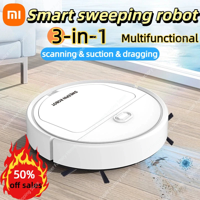 Xiaomi Fully Automatic Robot 3-in-1 Efficient Cleaning Scanning Suction Dragging Integrated Cleaning Machine Vacuum Cleaner Home - LKBA