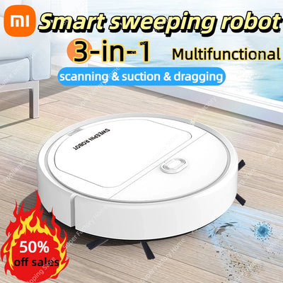 Xiaomi Fully Automatic Robot 3-in-1 Efficient Cleaning Scanning Suction Dragging Integrated Cleaning Machine Vacuum Cleaner Home - LKBA