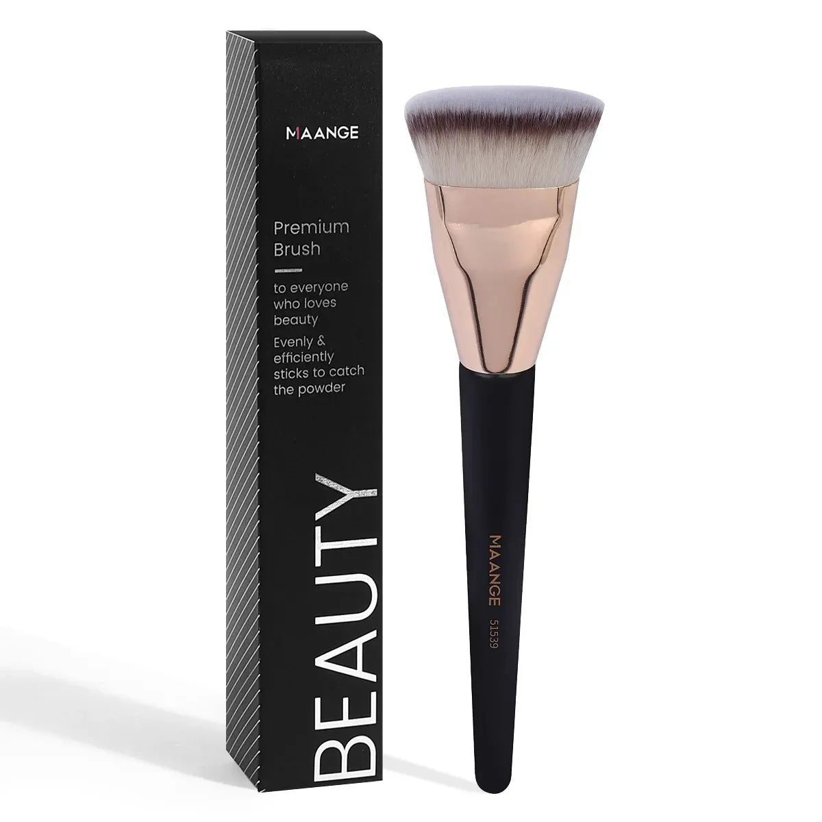 Single Flat Round Tube Flat Head Foundation Brush with Box Powder Blush Concealer Makeup Brush Skin - LKBA