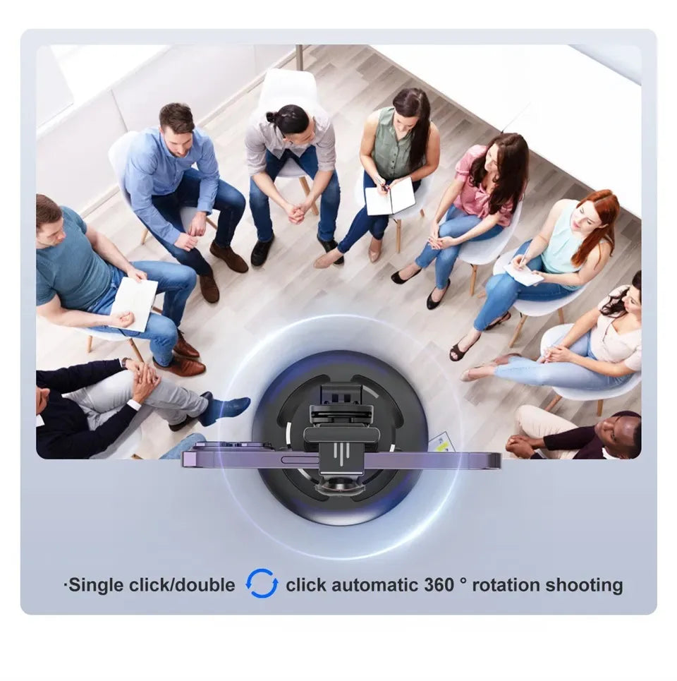 Auto Face Tracking Tripod 360°Rotation, No App, Smart Shooting Phone Holder for Live Video - LKBA