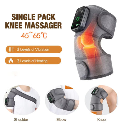 3 in 1 Cordless Thermal Knee Pad Knee Shoulder Massager Vibration Leg Arm Joint Brace Muscle Relax Joint Brace Muscle Relaxation