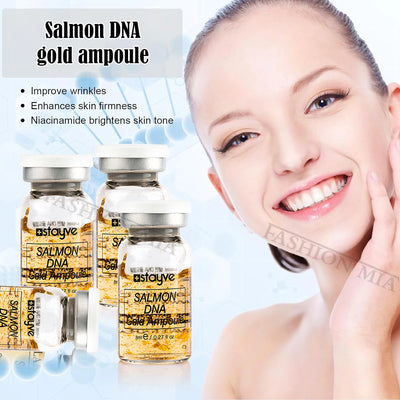 Stayve 8ml Salmon DNA Gold Ampoule Serum Kit Natural Brightening Whitening Moisturizing Rejuvenation Face Care Skin - LKBA