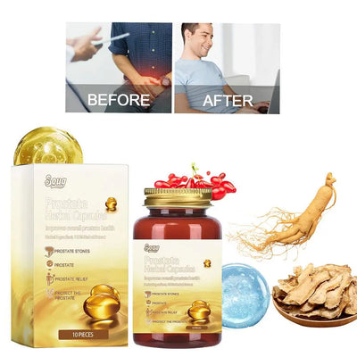 30pcs Prostate Natural Herbal Capsules Prostate Urgency Symptoms Remover Capsules For Men Soothing Body Health Care - LKBA