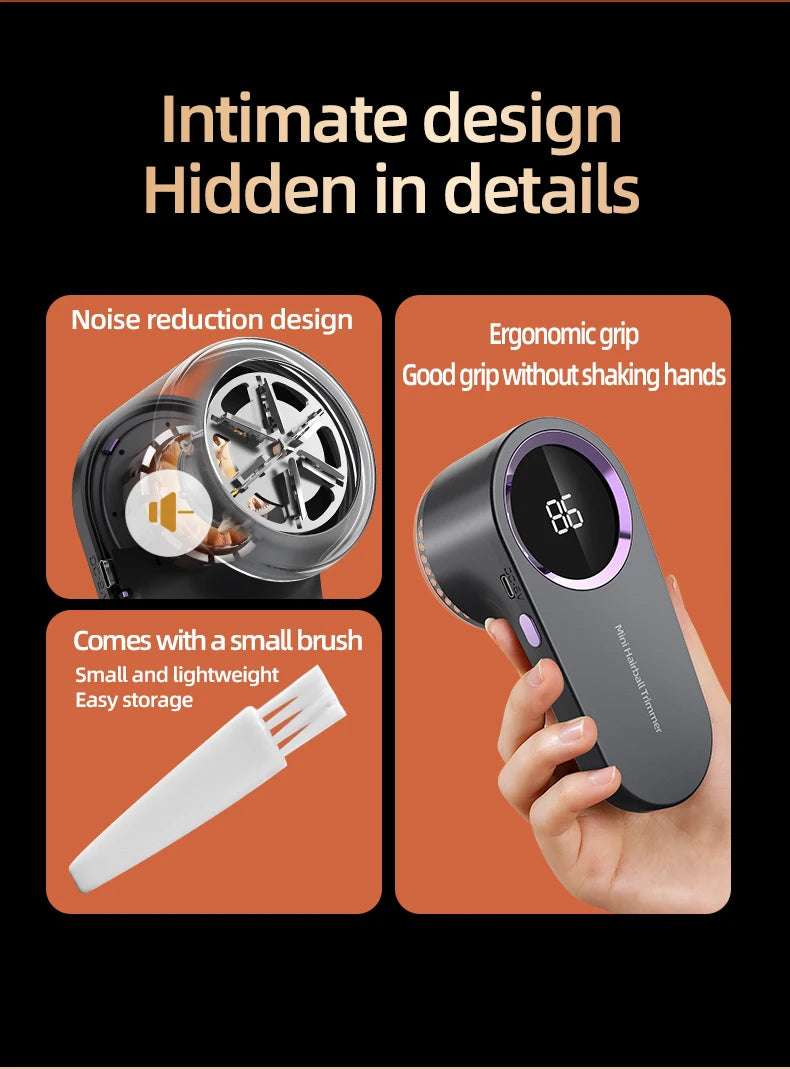 Portable Hair Ball Trimmer Home Clothes Shaving Machine Pill Removal Tool Shaver Lint Remover For Sweater USB Rechargeable - LKBA