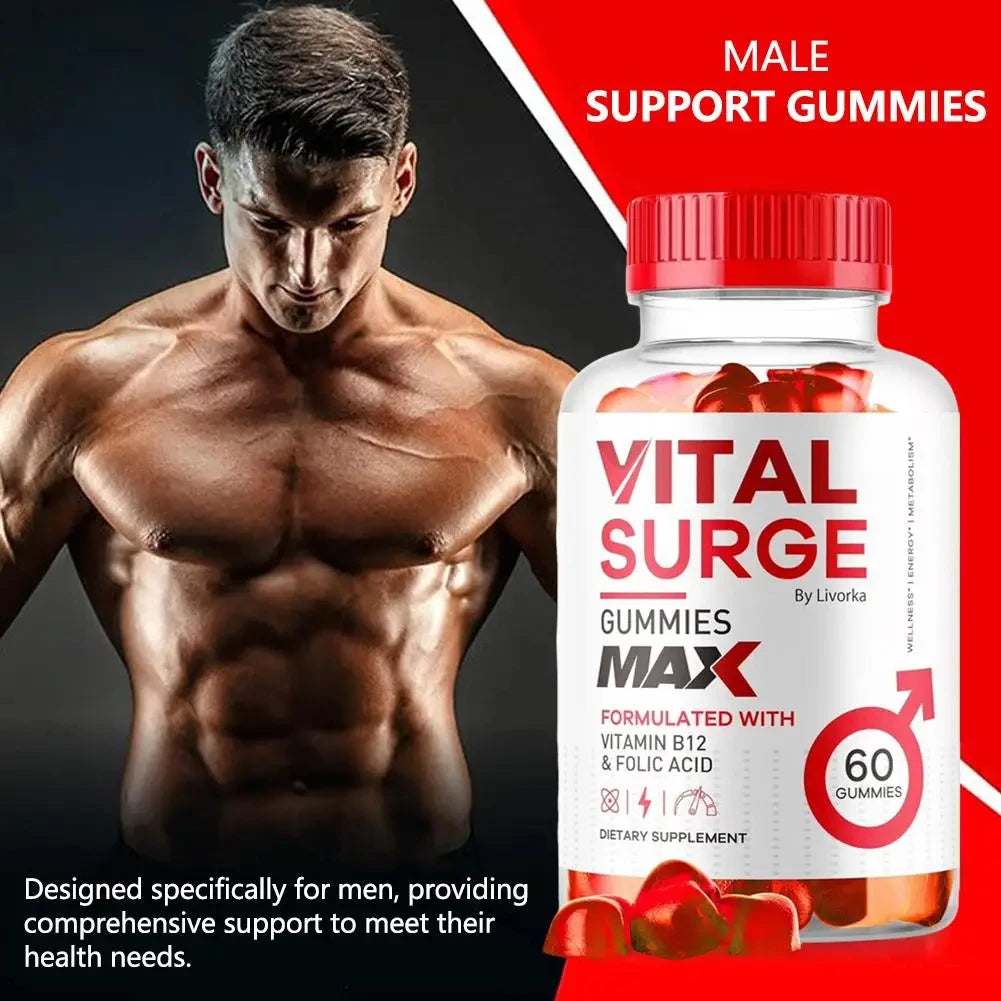 Vital Surge Gummies- Vital Vita Surge Maximum Strength 1000MG Advanced Supplement Gummies, VitalSurge Mens Detox Supplement - LKBA