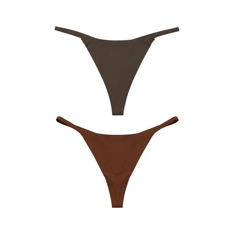 Hot Sale Sexy Ladies T-back Skin-friendly Underpants Stretch Thongs Women Underwear G-string seamless panties for women - LKBA