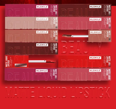 6 Color Non-stick cup Velvet Satin Gloss Lip Glaze Mist Liquid matte lipstick Waterproof long-lasting - LKBA