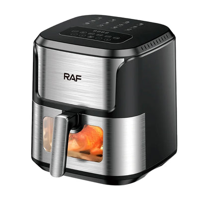 Air Fryer 5L, Electric Hot Air Fryer Oven Cooker with Touch Control & Nonstick Basket & Visible Window - LKBA