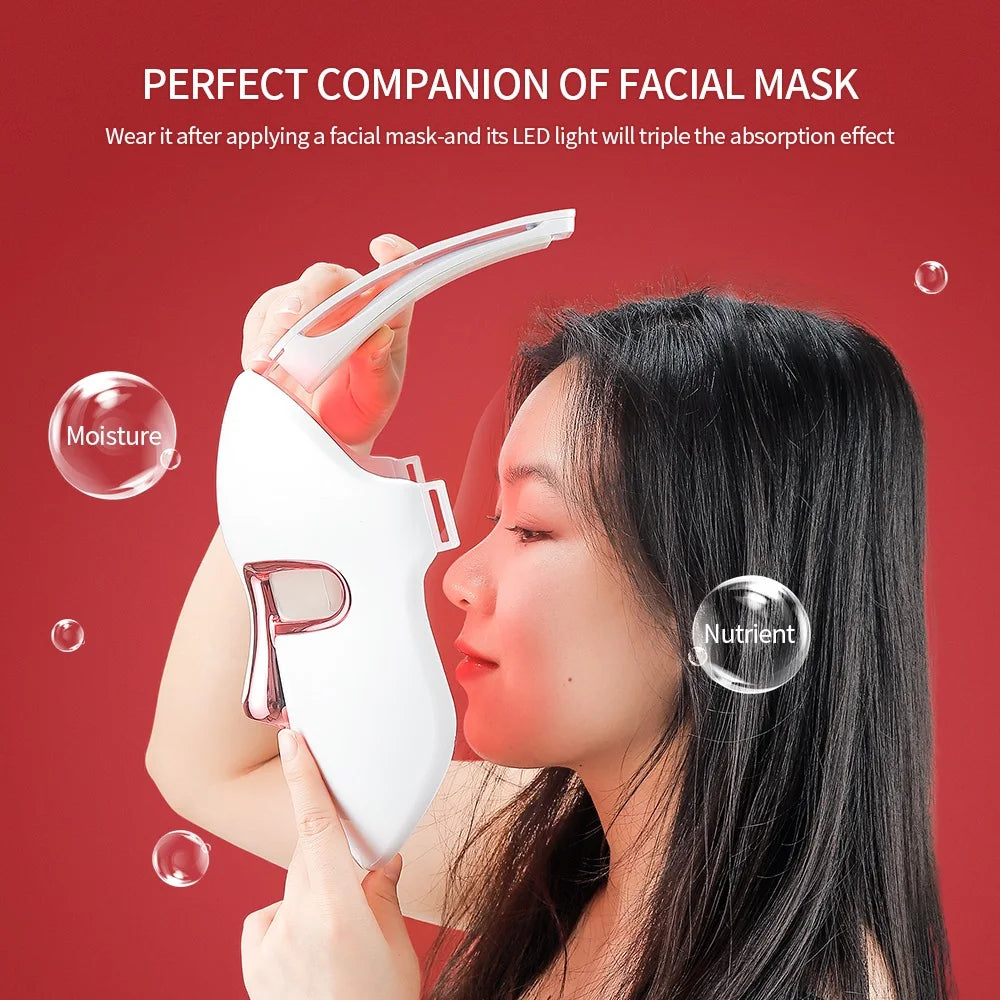 Wireless 7 Colors Face LED Mask Photon Facal Beauty Mask Skin Rejuvenation Anti Acne Repair Skin Tightening Anti Aging Skin Care - LKBA