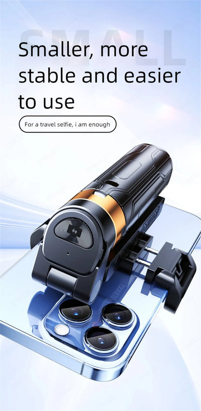 Super Mini Selfie Stick Portable Phone Holder Shooting Aid Versatile Integrated Design Bluetooth Remote - LKBA