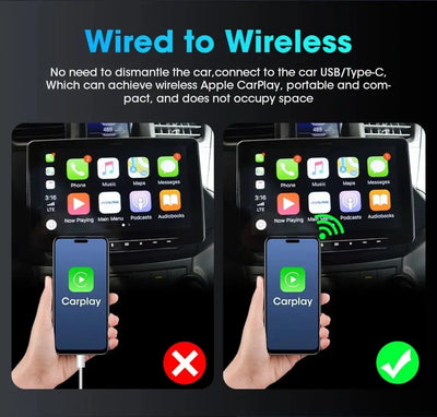 2025 NEW Wireless Carplay Adapter Android Auto 2in 1 Smart Dongle WIFI For iphone Android Phone For Volvo Benz Mg Kia Chery VW - LKBA