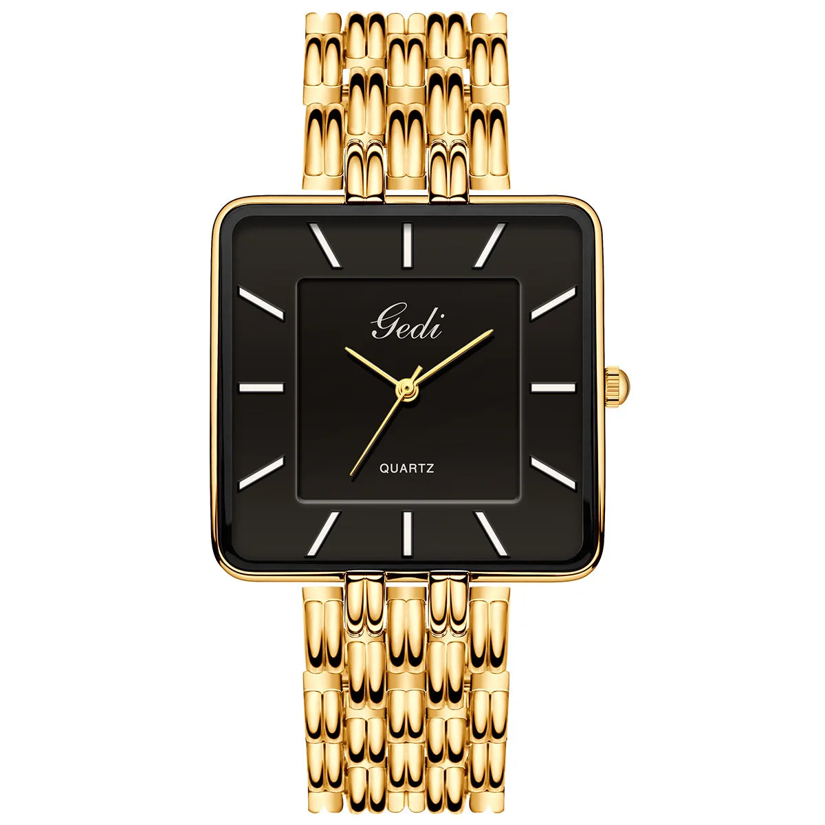 Men Watch Business Simple Square Couple Watches Waterproof Stainless Steel Premium Ultra Thin Women Fashion Quartz Wristwatches - LKBA