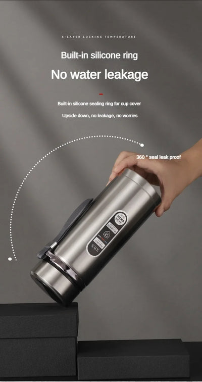 500ML-1Liter Stainless Steel Thermos Bottle with LED Temperature Display Sus304 Tea Water Bottle Vacuum Flask Portable Cups - LKBA