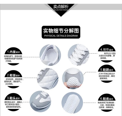 Spring Women's Sneakers Fashion Ladies Vulcanize Shoes Outdoor Running Walking Female Shoes Comfort Lightweight Sneakers Size 41 - LKBA