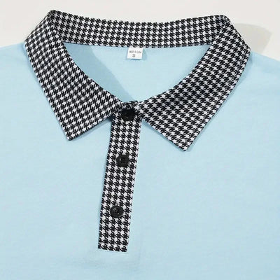 Spring and Autumn Men's Long Sleeve Polo Shirt Classic Business Office T-shirt Male Street Casual Fashion Solid Color Top