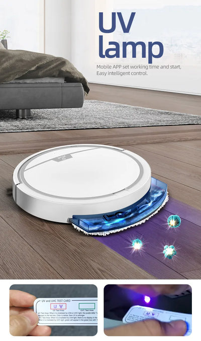 Automatic App Control Vacuum Cleaner Household Floor Sweeper Water Tank Wet Dry Electric Mop Robot Vacuum Cleaning Machine - LKBA