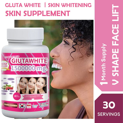 1500000MG Glutathione Skin Whitening Supplement Anti-Aging, UV Protection, Even Skin Tone & Scar - LKBA