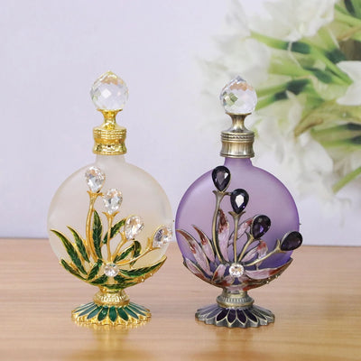30ml Luxury Vintage Perfume Bottles parfum Maple Leaves Handcrafted Mini Travel Essentials Oil Glass Refillable Refill Dropper - LKBA