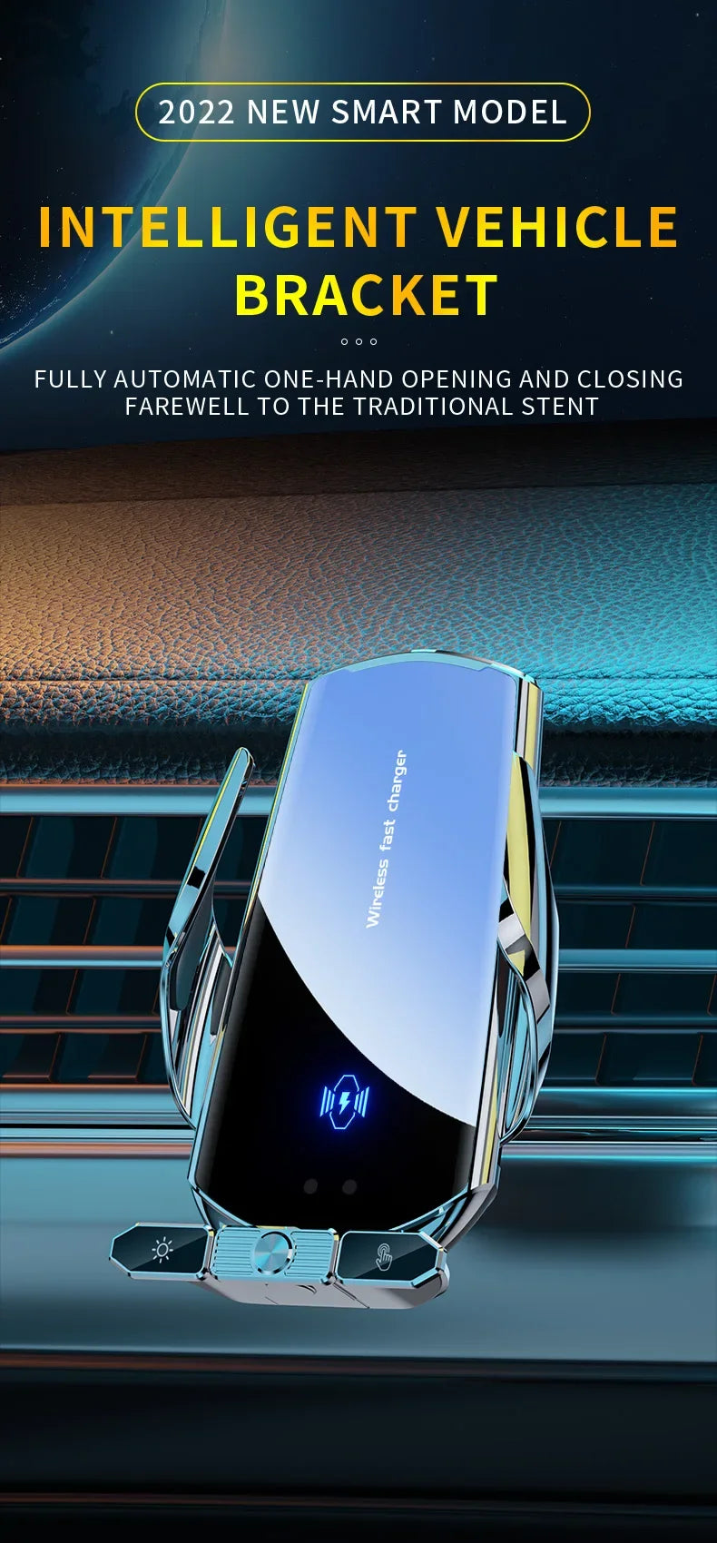 Wireless Charger Car Auto Magnetic Air Vent Phone Holder For iPhone 16 15 14 13 Samsung Xiaomi Induction Fast Charging Station - LKBA