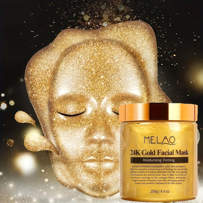 MELAO 24K Gold Face Mask Beauty Facemask Skin Remove France Golden Collagen Facial Moisturizing Masks - LKBA