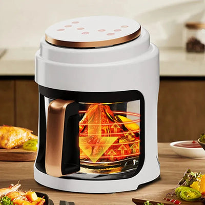Air Fryer Visual Oil-free Electric Fryer Multi-Functional Automatic Household 360°Baking LED Touchscreen - LKBA